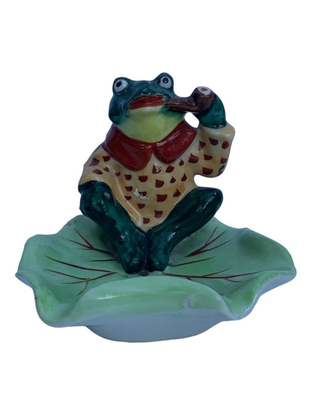 Japan Frog Figure Decor Porcelain Mid-Century Vintage Collectible